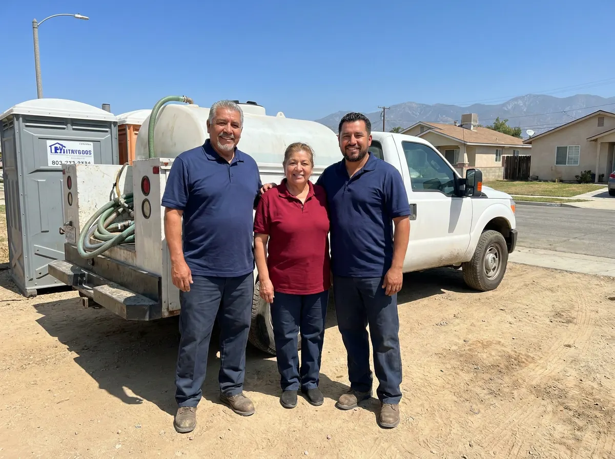 Sierra Lakes Portable Toilet Rental portable toilet rentals team in Fontana, CA